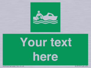 Custom sign safe condition Rescue boat